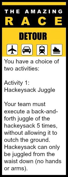 Tell amazing race team challenges for adults Very pity amazing race team challenges for adults not