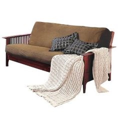 Burgundy Brushed Heavy Twill Full Futon Cover