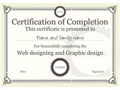 free training completion certificate templates