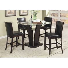 Round Glass Dining Room Tables 48" atwood round glass dining table with chairs | glass dining Round Glass Dining Room Tables 48" atwood round glass dining table with chairs | glass dining