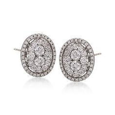 34 Best Diamond Stud Earrings Images On Pinterest T W Oval Diamond Stud Earrings In 18kt White Gold Pump Up The