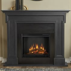 Real Flame Thayer Electric Fireplace Decoration, Haus, Dekoration, Real Flame, Fai Da Te, Interieur, House Styles, Fake Fireplace, Black Fireplace