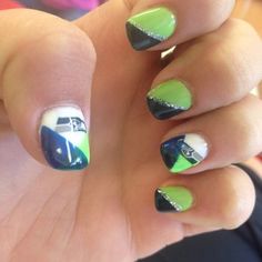 16 Best Seahawk images | Seahawks nails, Football nails ...