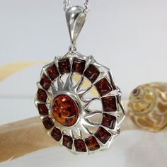Anh/änger Kreuz Bernstein multicolor aus 925//000 Sterling Silber von Artisana-Schmuck