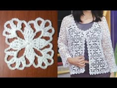 Ажурная кофточка ИЗ КВАДРАТНЫХ МОТИВОВ крючком ( 1 ЧАСТЬ) crochet sweater of square motifs - YouTube