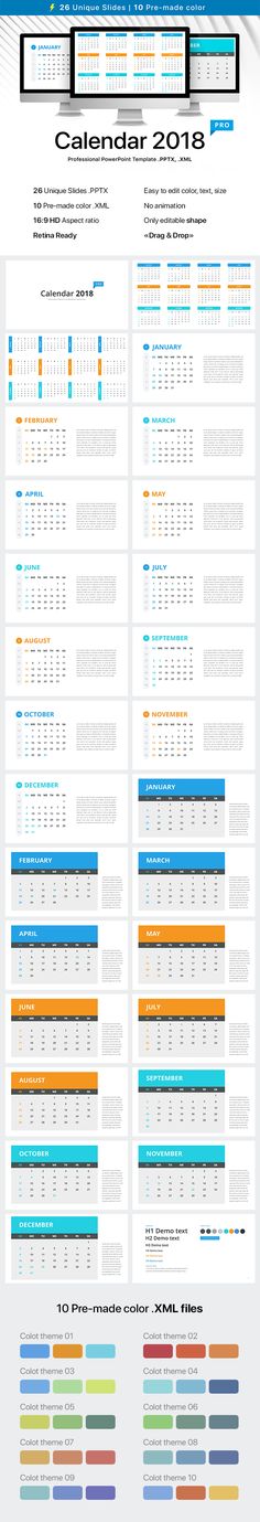 November 2016 PowerPoint Calendar - PresentationGO Template