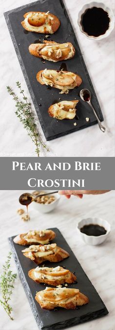 243 best partysnacks fingerfood images on pinterest in 2018 built on the classic combination of fruit cheese and nuts this pear and brie crostini is a delicious elegant and simple to make appetizer via and