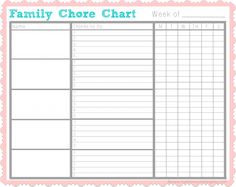 chore list printable