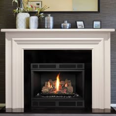 Fireplace Mantel Kits Improving Fireplaces for the Good Taste: Small Fireplace Mantel Kits In White And Grey Color In White On Grey Wall Painting D… | Pinteres… Fireplace Mantel Kits Improving Fireplaces for the Good Taste: Small Fireplace Mantel Kits In White And Grey Color In White On Grey Wall Painting Design Idea In Luxurious Living Room Design In Small Design IDea ~ popustnik.com Interior Design Inspiration