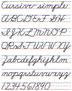 cursive example