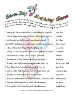 17 best birthday party printable games images on pinterest