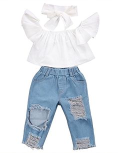 Moonker 3pcs Infant Baby Girls Summer Striped Printing Tops+Pants+Dot Print Romper Outfits Clothes Set 0-2T