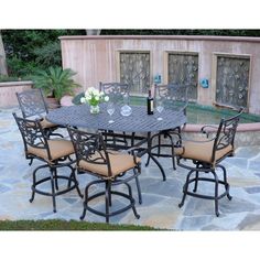 11 Best Deck Furniture Images On Pinterest Patio Bar Height Patio Table Set