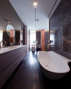 Luxus lakás sárga rézzel aranyozva, #arany #design #dolgozószoba ...
