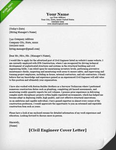 geotechnical engineer cover letter
