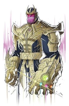 Thanos was subject to the Deviant gene at birth. As a result, Thanos became like that of a 'mutant' of Titan (the sixth moon of Saturn) where he developed a purple, hide-like skin which allowed him to absorb cosmic energy at an atomic level, then manipulate it into kinetic force by conscious choice. Along with strength and other physical abilities making him the most powerful Titan. The mutation also augmented the powers he possessed as a descendant of the Eternals.