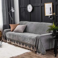 Sofa Cover Thicken Elastic Couch Slipcover Antiskid Settee Protector Pure Colour