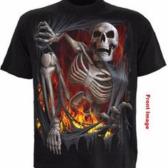 Back Pack Biker//Tattoo//Skull//Gothic//Horror//Rock Spiral Direct DEATH RE-RIPPED