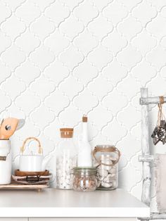 13 Best Splash It Up Images In 2020 Arabesque Tile Kitchen Arabesque Tile Kitchen