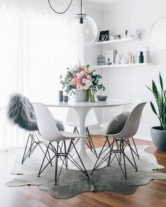 175 Modern Dining Room Decorating Ideas Gorgeous Interior 20 Unexpected Ways To Use Sheepskin Dining Room Modernround