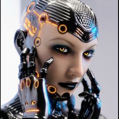 SILVER Lattice Maschera Cyborg Costume ROBOT Steampunk Android ALIEN