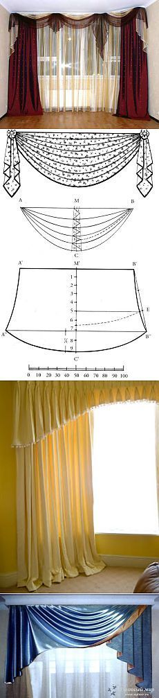 "Patterns and swags of curtains
