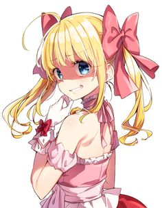 anime girl with blonde