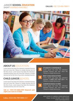 20 best professional educational psd school flyer templates images