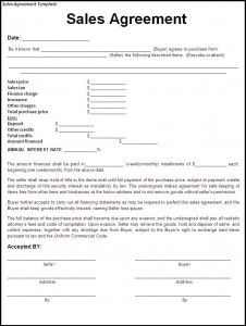 vehicle purchase agreement template