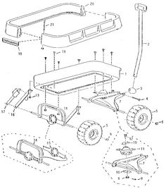 playloader wagon diagram parts list for model 21 radio flyer parts radio flyer plastic wagon parts