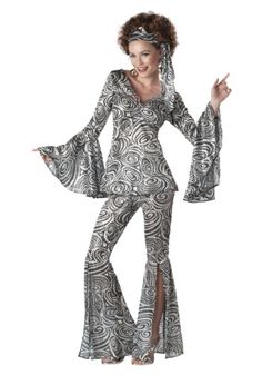 Groovy hippie Girl disfraz para mujer nuevo-señora carnaval carnaval disfraz Ko