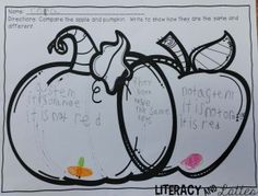 pumpkins vs apples venn diagram math ideas pinterest venn apples and pumpkins venn diagram
