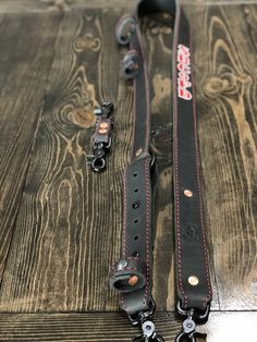 Black Smoke Leather Helmet Band In Glow The Dark Paint
