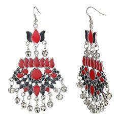 Vintage Womens Boho Multi-Color Clear Plastic Beads Dangle Drop Hook Earrings