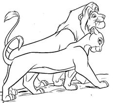 here s a awesome coloring page of nala she is simba s childhood