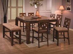 17 Best Bar Pub Tables Sets Images On Pinterest Antoine 6 Pc Counter Height Set Table Bench And 4 Chairs Coaster