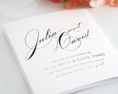 wedding programme cover