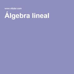 algebra lineal