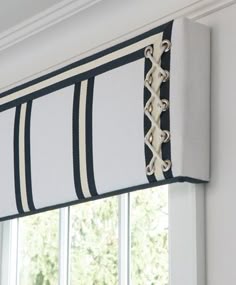 528 Best Window Treatments Images On Pinterest In 2018 The Fun Rope Detail On This Cornice Board Window Treatment Adds A Gorgeous Touch Of Sophistication Without Being Overly Nautical