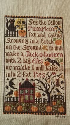 Cross Stitch /& Needlework Magazine Fall 2015-Pumpkin Patch Blackwork//Halloween//O