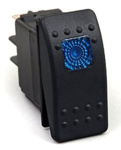 Keep It Clean 10862 Green 25 Amp//12V Square Framed LED Rocker Switch