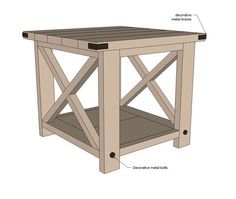 Ana White Build A Rustic X End Table Free And Easy Diy Project Ana White Build A Rustic X End Table Free And Easy Diy Project Furniture Plans Home Pinterest Projects