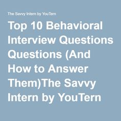 behavioral interview questions and answers