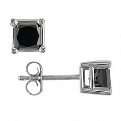 2 ct Natural Black Diamond Screwback Solitaire Clous Boucle d/'oreille 14K or noir