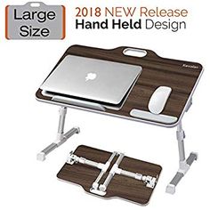 Laptop Table Stand Portable Mobile Laptop Standing Desk Aluminum Bed Tray A5D0