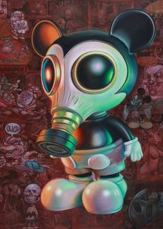 MURPHY GASMASK RETRO PILL BOX BY RON ENGLISH POPAGANDA