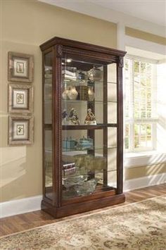 128 Best Curio Cabinets Images Cabinet Of Curiosities Madison Traditional Brown Wood Gl Two Way Slding Door Curio Decor Cabinet