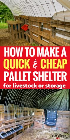 Outdoor Pallet Projects, Farm Projects, Pallet Outdoor, Backyard Pallet Ideas, Diy Projects, Goat Shelter, Pallet Barn, Pallet Diy