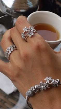 My next project is to do this Jewelry Accessories, Pandora Flower Ring, Jewelry Design, Jewelry, Popular Jewelry, Jewels