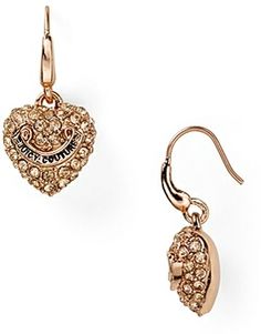 The 10 Best Juicy Couture Earrings Images On Pinterest Juicy Couture Pavé Heart Drop Earrings On Style Co Uk